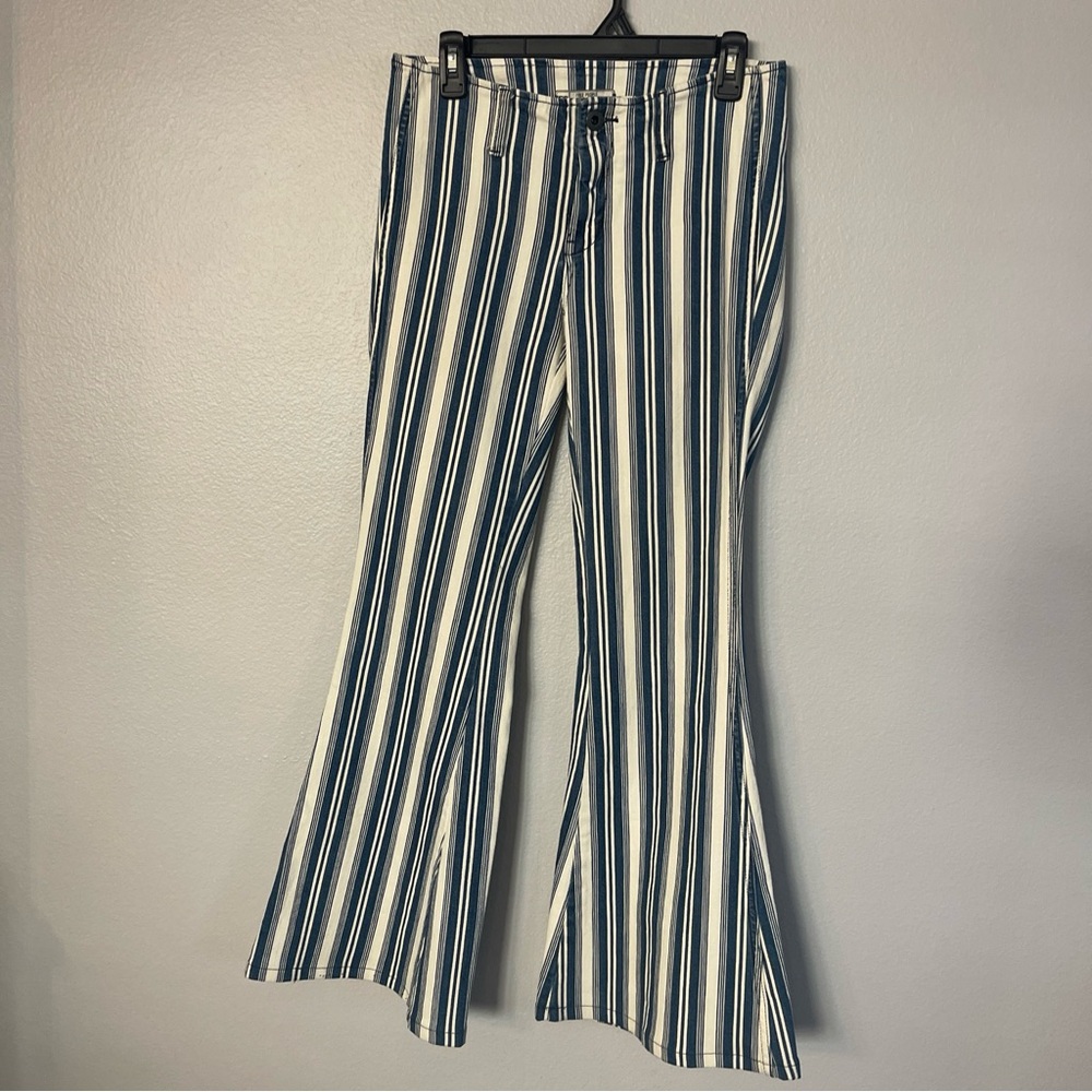 Free People Striped Flared Women Jeans